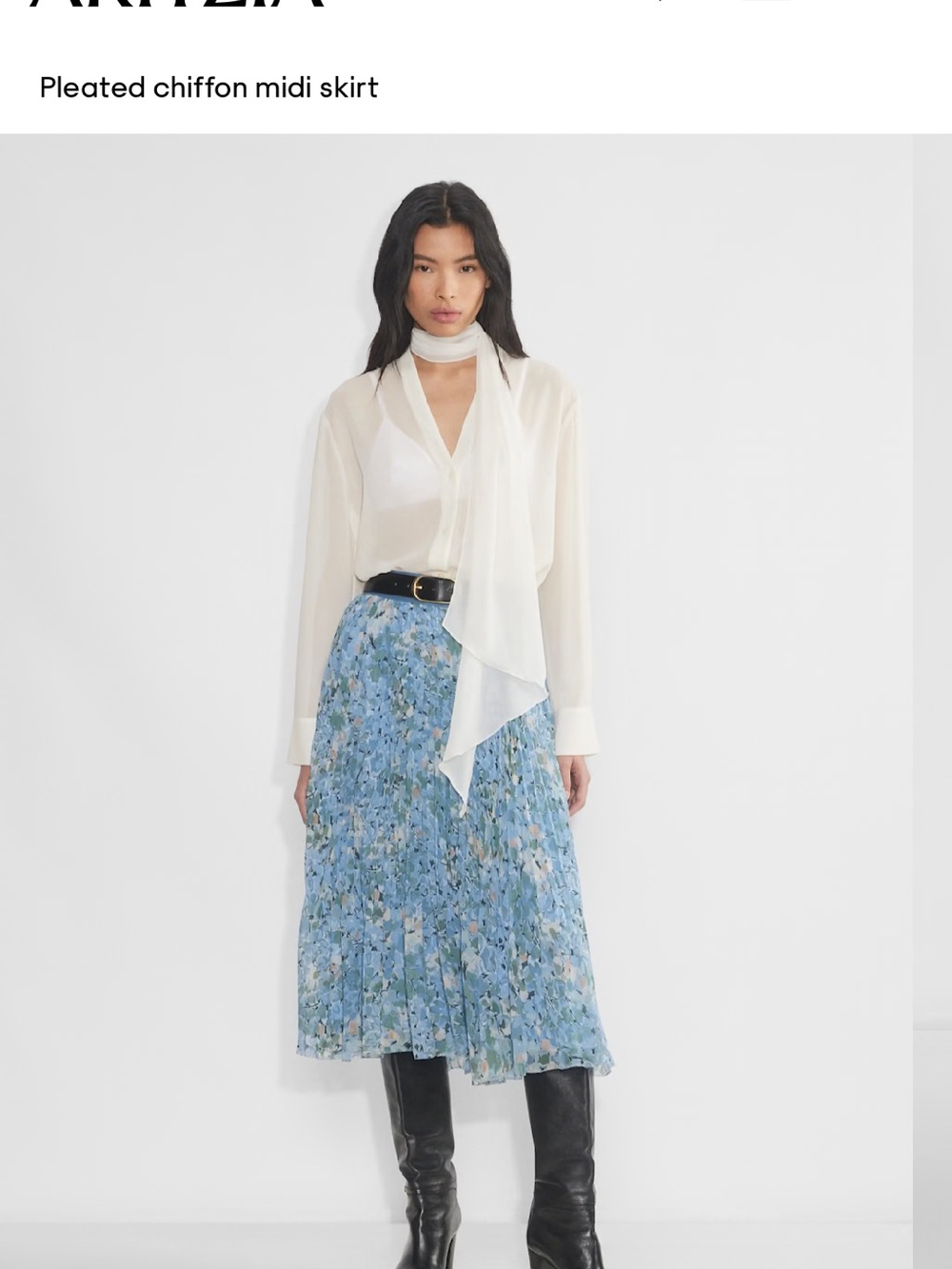 NEW TWIRL PLEATED SKIRTCORNFLOWER Blue MULTI